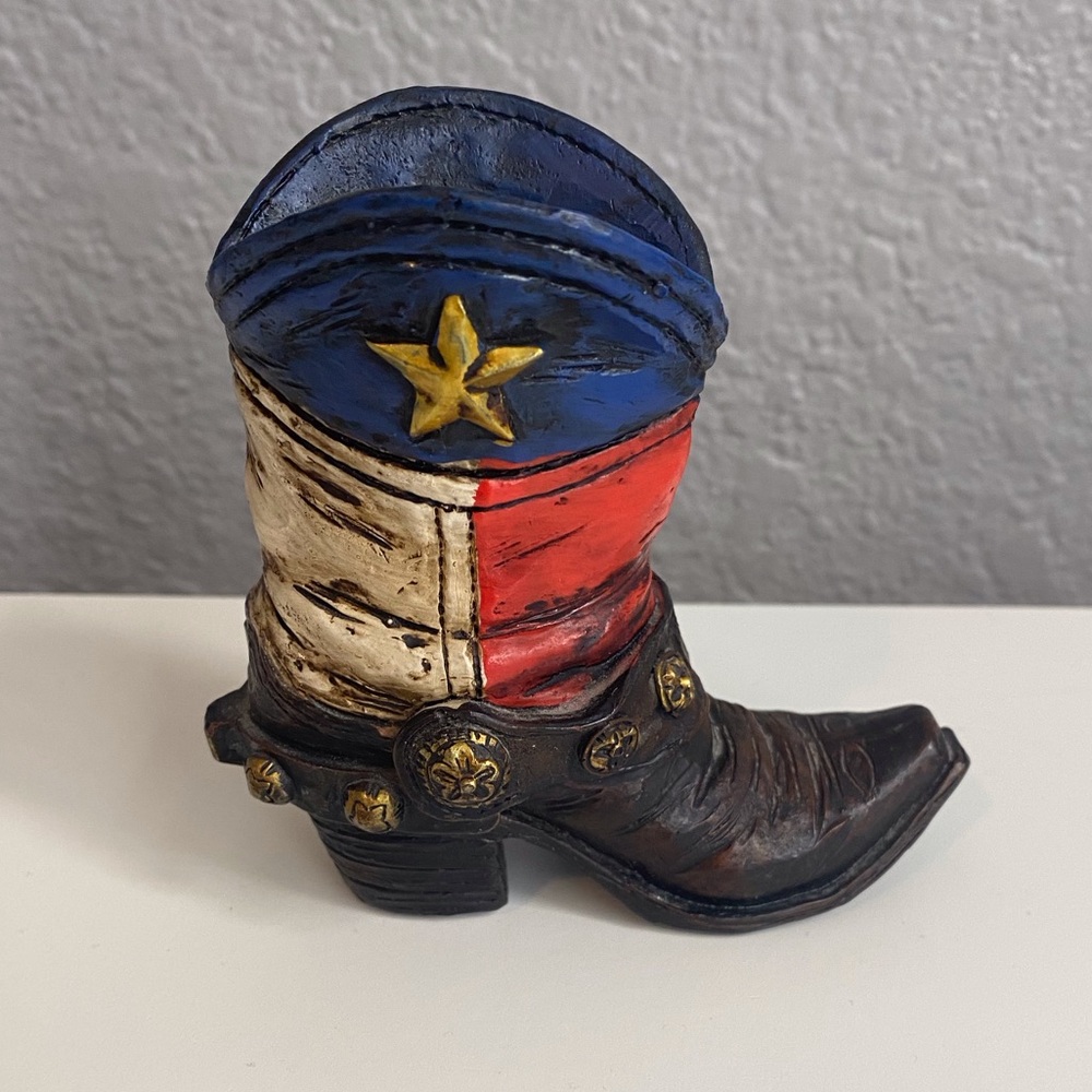 Rustic Western Texas Boot Home Decor